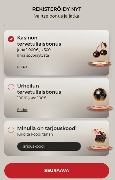 God of Casino rekisteröityminen