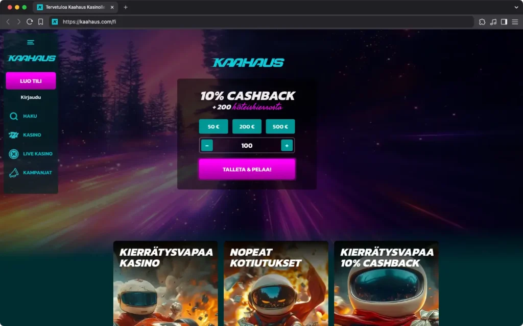 Kaahaus etusivu
