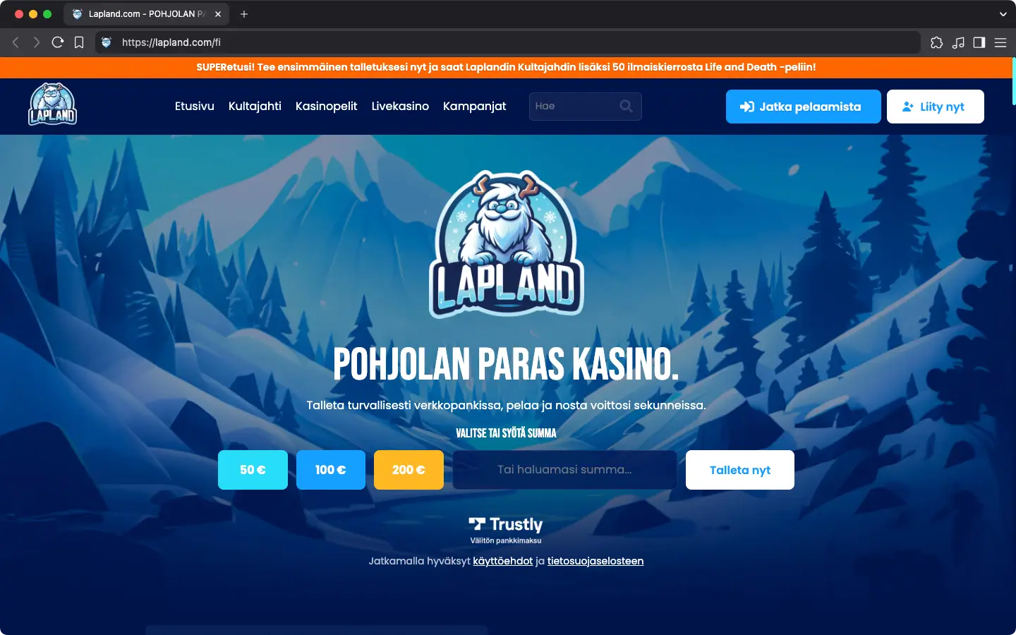 Lapland kasino etusivu