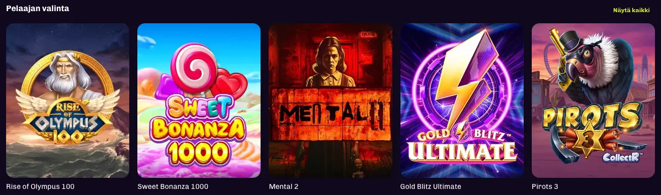 Lonkero Game Selection