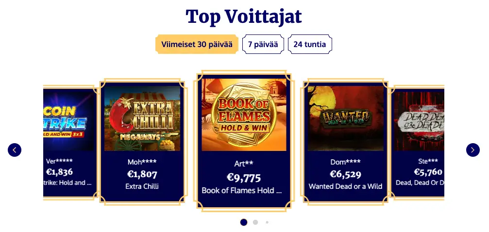 Slot Expressin top-voittajat