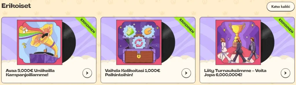 Vinyl Casinon erikoiset