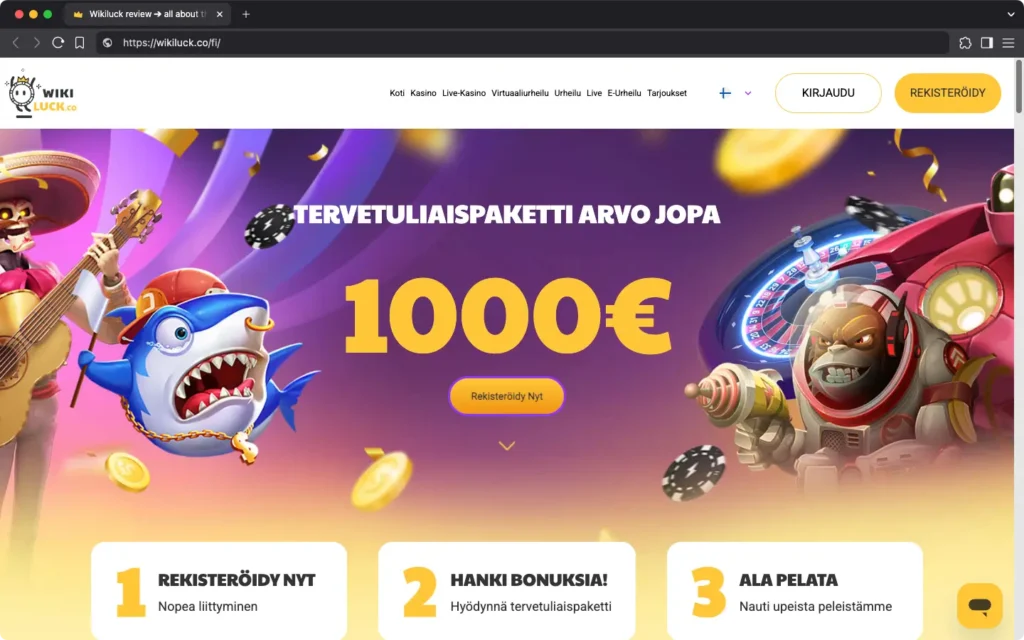 WikiLuck etusivu