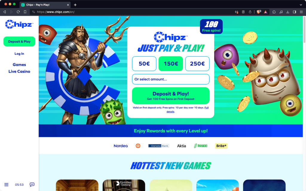 Chipz home page